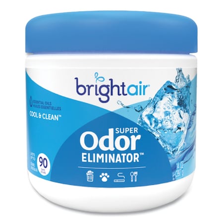 Bright Air Super Odor Eliminator, Cool and Clean, Blue, 14 oz Jar 900090